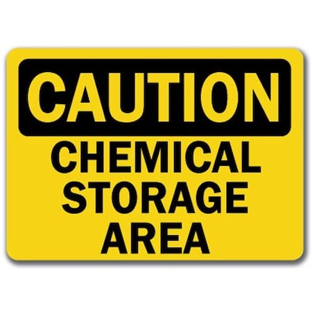 Signmission Safety Sign, 14 in Height, Plastic, 10 in Length, Chemical Storage CS-Chemical Storage